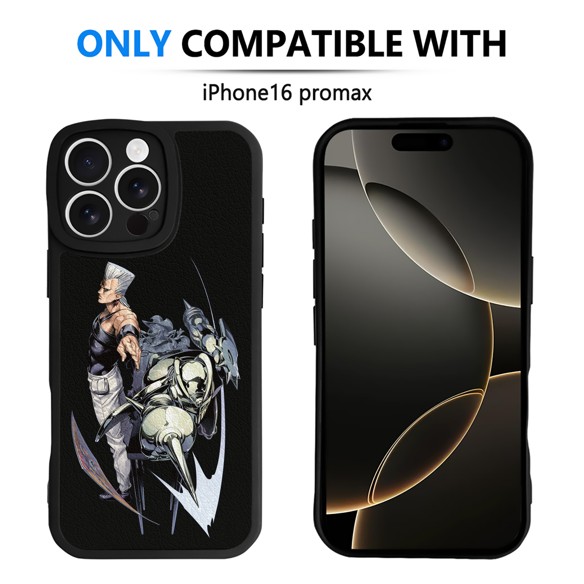 （画像用） ジョジョの奇妙な冒険 ジャン＝ピエール?ポルナレフ JoJo's Bizarre Adventure Jan Pierre Polnareff 【iPhone 16シリーズ対応】シリコンスマホケース（レザー調） 材質：シリコン